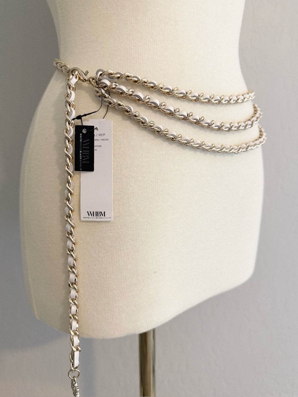 NWT • White House Black Market Triple Chain Belt - Picture 4 of 10